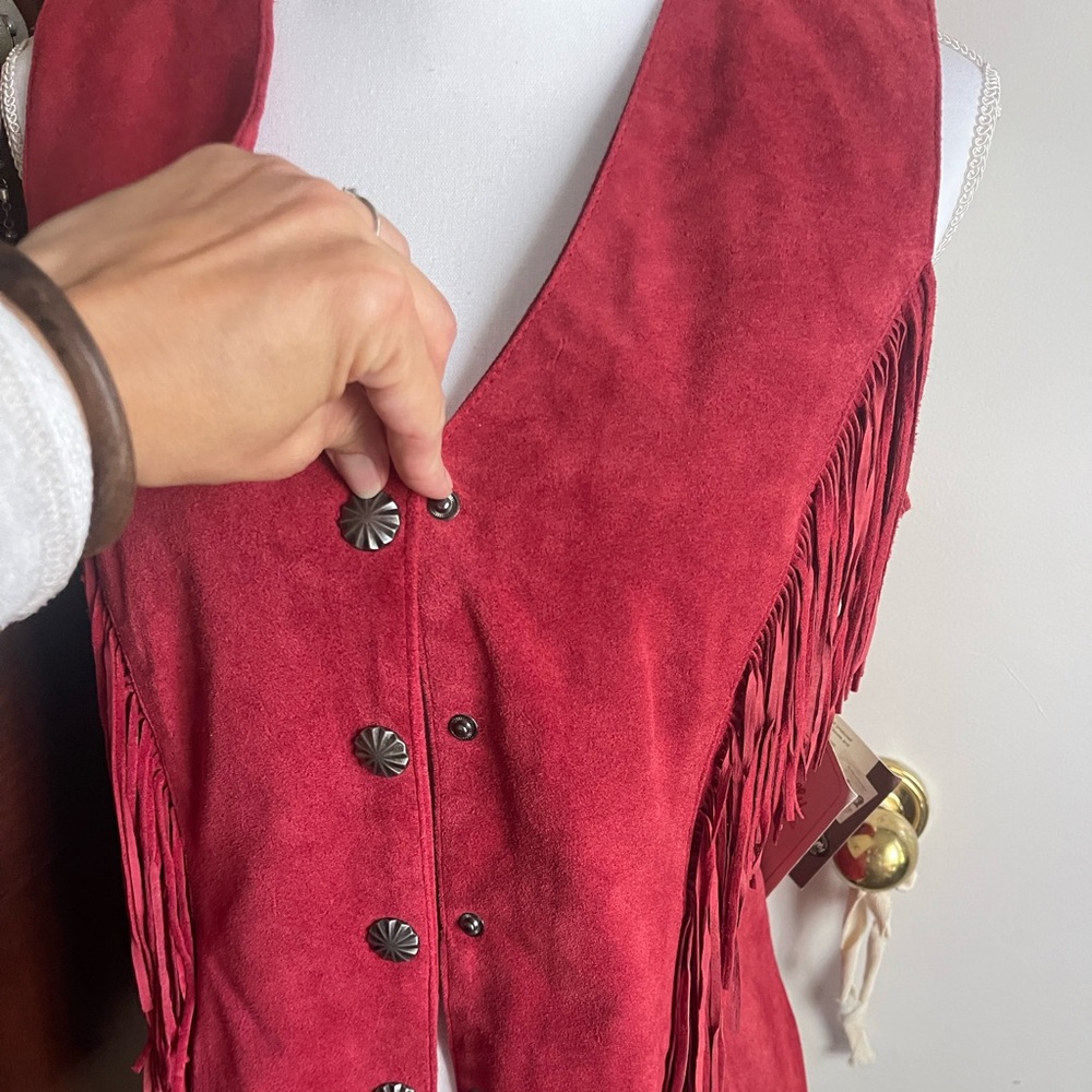 Suede leather vest by Scully